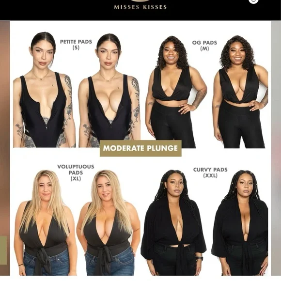 Misses Kisses Moderate Frontless & Backless Bra Plunging Necklines & Backless - Picture 10 of 11